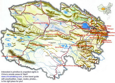 Qinghai Travel Map