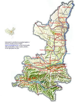Shaanxi Travel Map