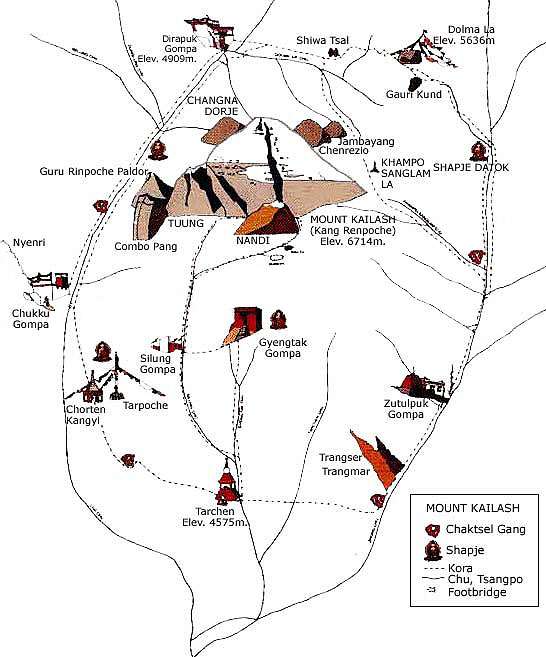 Mt. Kailash Map