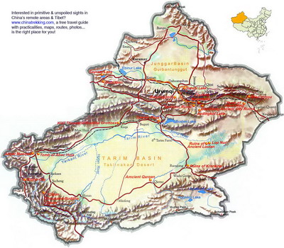Xinjiang Travel Map