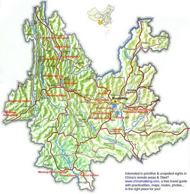 Yunnan Travel Map