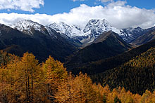 Baimang (Baima) Snow mt. View from Yunnan-Tibet highway