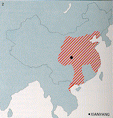 Map of Qin Dynasty (221 - 206 BC) 